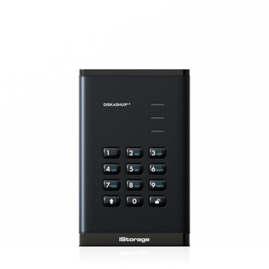 ISTORAGE Vanjski tvrdi disk diskAshur3 HDD, 4 TB, 2.5", USB-C 3.2 Gen 1, crno